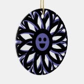 ハッピーフラワーフレンドシップオーナメントブルー セラミックオーナメント (右)