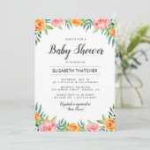 ハッピーフラワーベビーシャワー招待状 招待状 (スタンド正面)