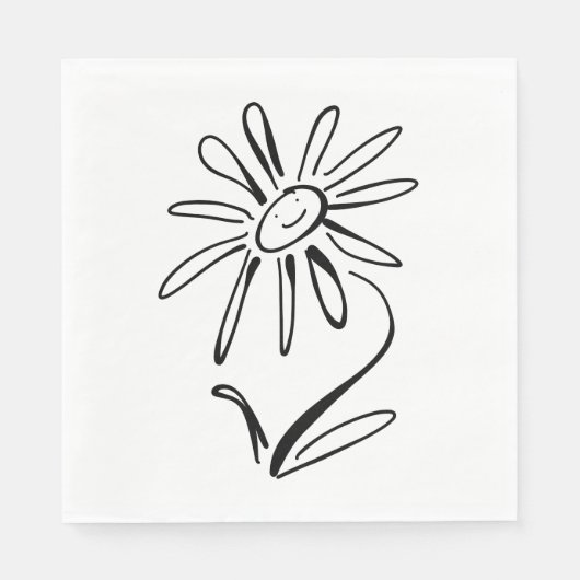 ハッピーフラワーペーパーナプキン スタンダードランチョンナプキン (正面)
