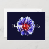 ハッピーフラワーポストカード7月4日 ポストカード (正面/裏面)