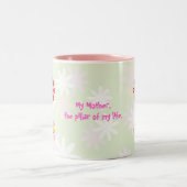 ハッピーフラワーマザーズデイかわいいマグカップ ツートーンマグカップ (中央)