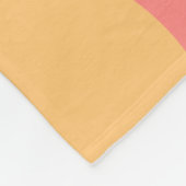 ハッピーフラワーレトロ60s赤面ピンクと黄色 フリースブランケット (角)