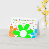 ハッピーフラワー祖父母の日帰りグリーティングカード カード (黄色い花)