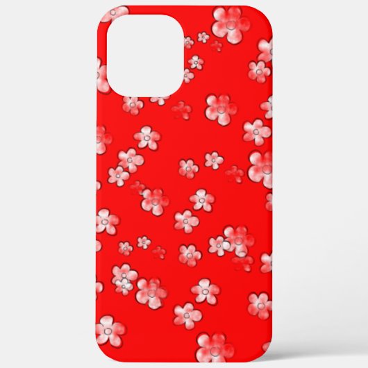 ハッピーフラワー3 – 赤 – かわいいガーリーケース – Case-Mate iPhoneケース (裏面)