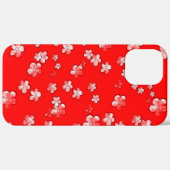 ハッピーフラワー3 – 赤 – かわいいガーリーケース – Case-Mate iPhoneケース (裏面 (横))