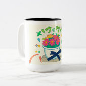 ハッピーフラワー ツートーンマグカップ (正面左)