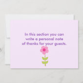 ハッピーフラワー&バタフライサンキューカード サンキューカード (裏面)