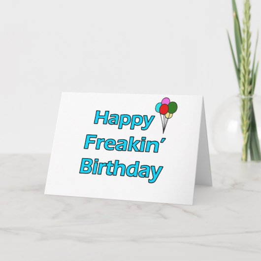ハッピーフリーキン誕生日 カード (正面)