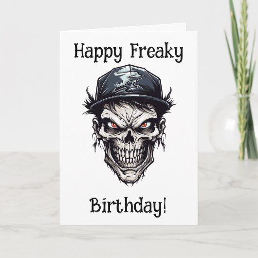 ハッピーフリーキー誕生日ゾンビキャラクター カード (正面)