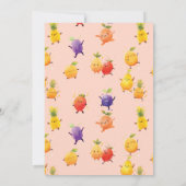 ハッピーフルーツテーマの誕生日 招待状 (裏面)