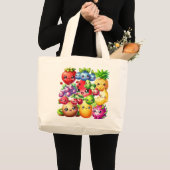 ハッピーフルーツ ラージトートバッグ (正面(商品))
