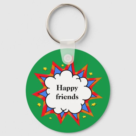 ハッピーフレンズ漫画 キーホルダー (正面)