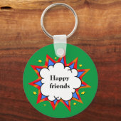 ハッピーフレンズ漫画 キーホルダー (正面)