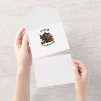 ハッピーフレンドギビングのご挨拶 オールインワン招待状