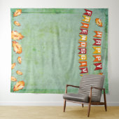 ハッピーフレンドスキビング感謝祭の写真背景 タペストリー (インサイチュ(横))