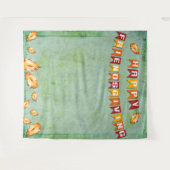 ハッピーフレンドズギビング感謝祭の写真背景 タペストリー (正面(横))