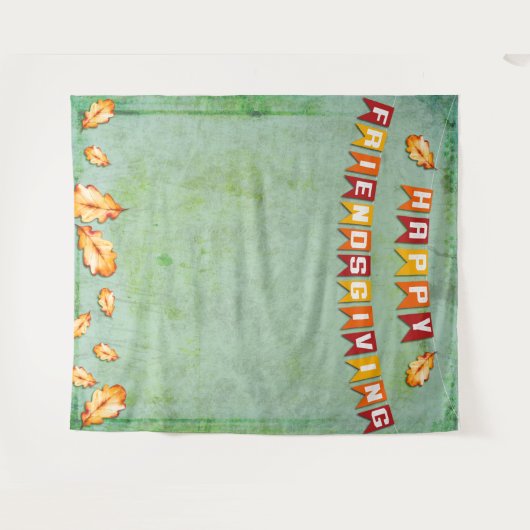 ハッピーフレンドズギビング感謝祭の写真背景 タペストリー (正面(横))