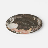 ハッピーフレンドリー秋パンプキンウォーターカラーフローラ ペーパープレート (アングル)