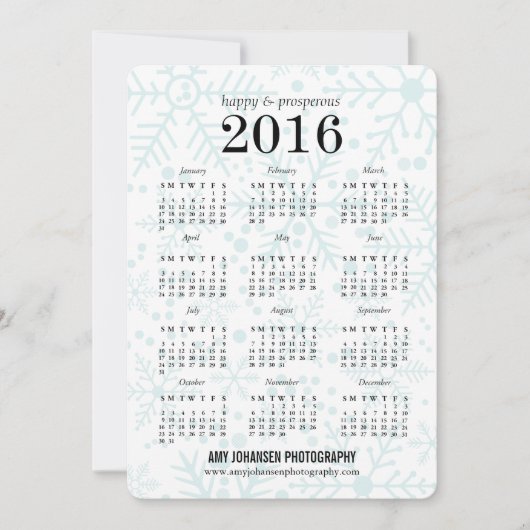 ハッピーフレーク・カレンダー・ビジネス・ホリディカード シーズンカード (正面)