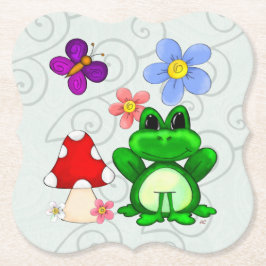 ハッピーフロッグイン春 ファンシー ペーパーコースター