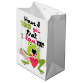 ハッピーフロッグバレンタイン ミディアムペーパーバッグ (正面アングル)