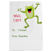 ハッピーフロッグバレンタイン ミディアムペーパーバッグ (裏面)