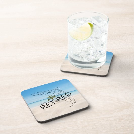 ハッピーフロリ退職したダトロピカルビーチ&パームツリー コースター (右側)