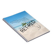 ハッピーフロリ退職したダトロピカルビーチ&パームツリー ノートブック (右側)