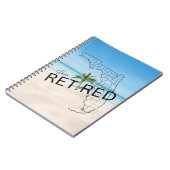 ハッピーフロリ退職したダトロピカルビーチ&パームツリー ノートブック (左側)