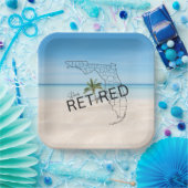 ハッピーフロリ退職したダトロピカルビーチ&パームツリー ペーパープレート (パーティー)