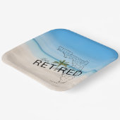 ハッピーフロリ退職したダトロピカルビーチ&パームツリー ペーパープレート (傾斜あり)