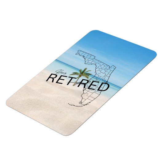 ハッピーフロリ退職したダトロピカルビーチ&パームツリー マグネット (左側)