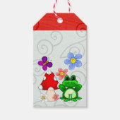 ハッピーフロージイン春誕生日 空白の ギフトタグ (正面)