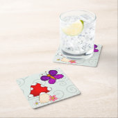 ハッピーフロージイン春 スクエアペーパーコースター (インサイチュ)