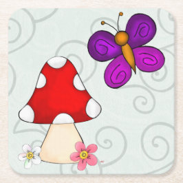 ハッピーフロージイン春 スクエアペーパーコースター