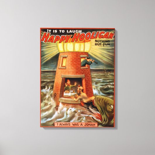 ハッピーフーリガンライトハウスアンドジョナ遊 キャンバスプリント (正面)