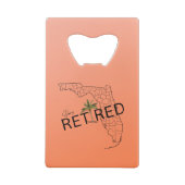 ハッピーフ退職したロリダマップとトロピカルパーム クレジットカード栓抜き (裏面)