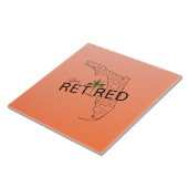 ハッピーフ退職したロリダマップとトロピカルパーム タイル (側面)