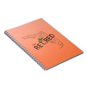 ハッピーフ退職したロリダマップとトロピカルパーム ノートブック (右側)