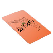 ハッピーフ退職したロリダマップとトロピカルパーム マグネット (右側)