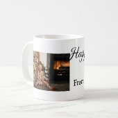 ハッピーブキッズファミリークリスマスフォト招待状 コーヒーマグカップ (正面左)