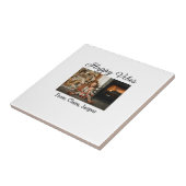 ハッピーブキッズファミリークリスマスフォト招待状 タイル (側面)