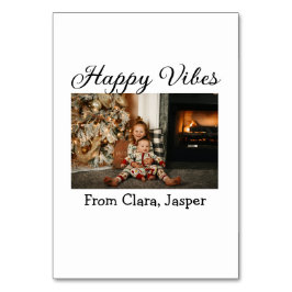 ハッピーブキッズファミリークリスマスフォト招待状 テーブルナンバー