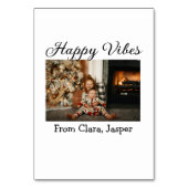 ハッピーブキッズファミリークリスマスフォト招待状 テーブルナンバー (裏面)