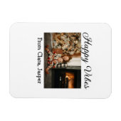 ハッピーブキッズファミリークリスマスフォト招待状 マグネット (横)