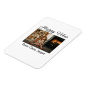 ハッピーブキッズファミリークリスマスフォト招待状 マグネット (左側)