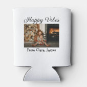 ハッピーブキッズファミリークリスマスフォト招待状 缶クーラー (裏面)