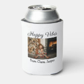 ハッピーブキッズファミリークリスマスフォト招待状 缶クーラー (缶裏面)