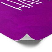 ハッピーブスタイポグラフィかわいい笑顔ユニコーン ポスター (角)