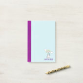 ハッピーブスタイポグラフィかわいい笑顔ユニコーン ポストイット (デスク上)